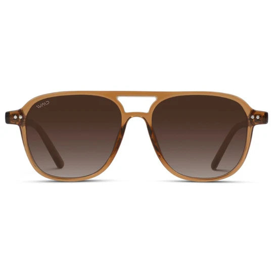 WMP Eyewear Hayden Polarized Sunglasses - Crystal Copper / Brown Gradient Lens
