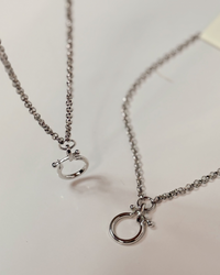 Silver Stable Bit Link Chain Necklace