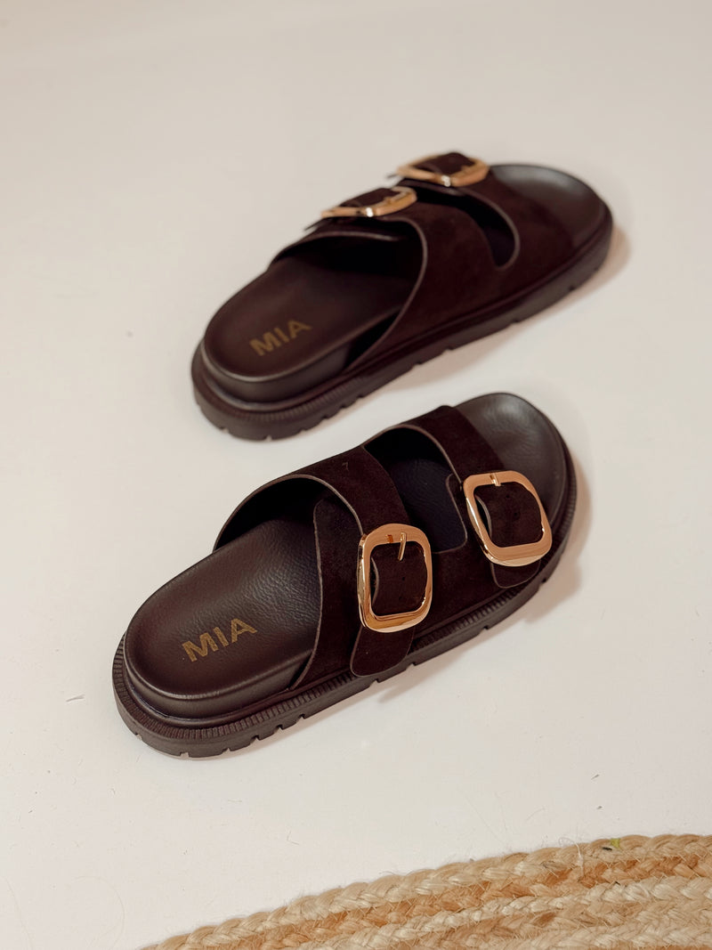 MIA Gen Sandals - Chocolate Suede