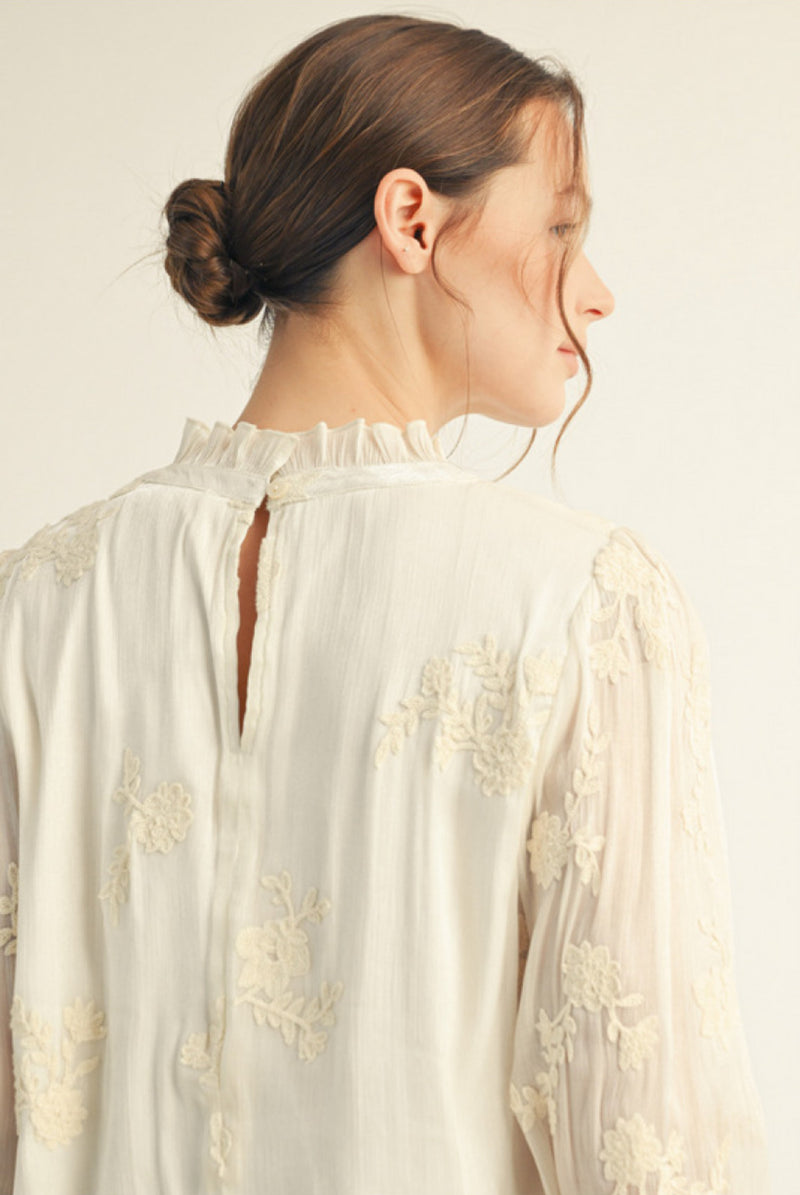 Laced In Elegant Embroidery Detailed Blouse
