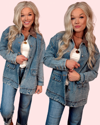 Dusty Trail Corduroy Collar Denim Barn Jacket
