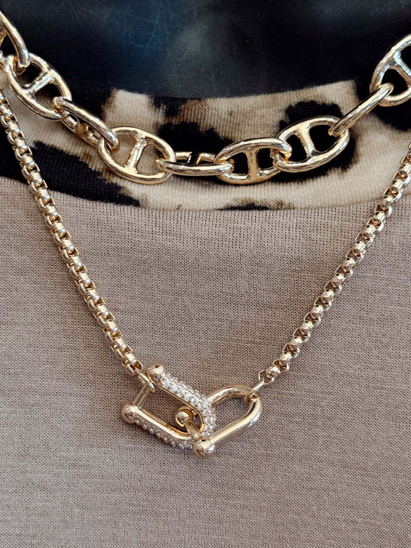 Regal Links Venetian Chain Link Necklace - Gold