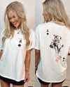 Lucky Ace Of Spades Studded Graphic Tee