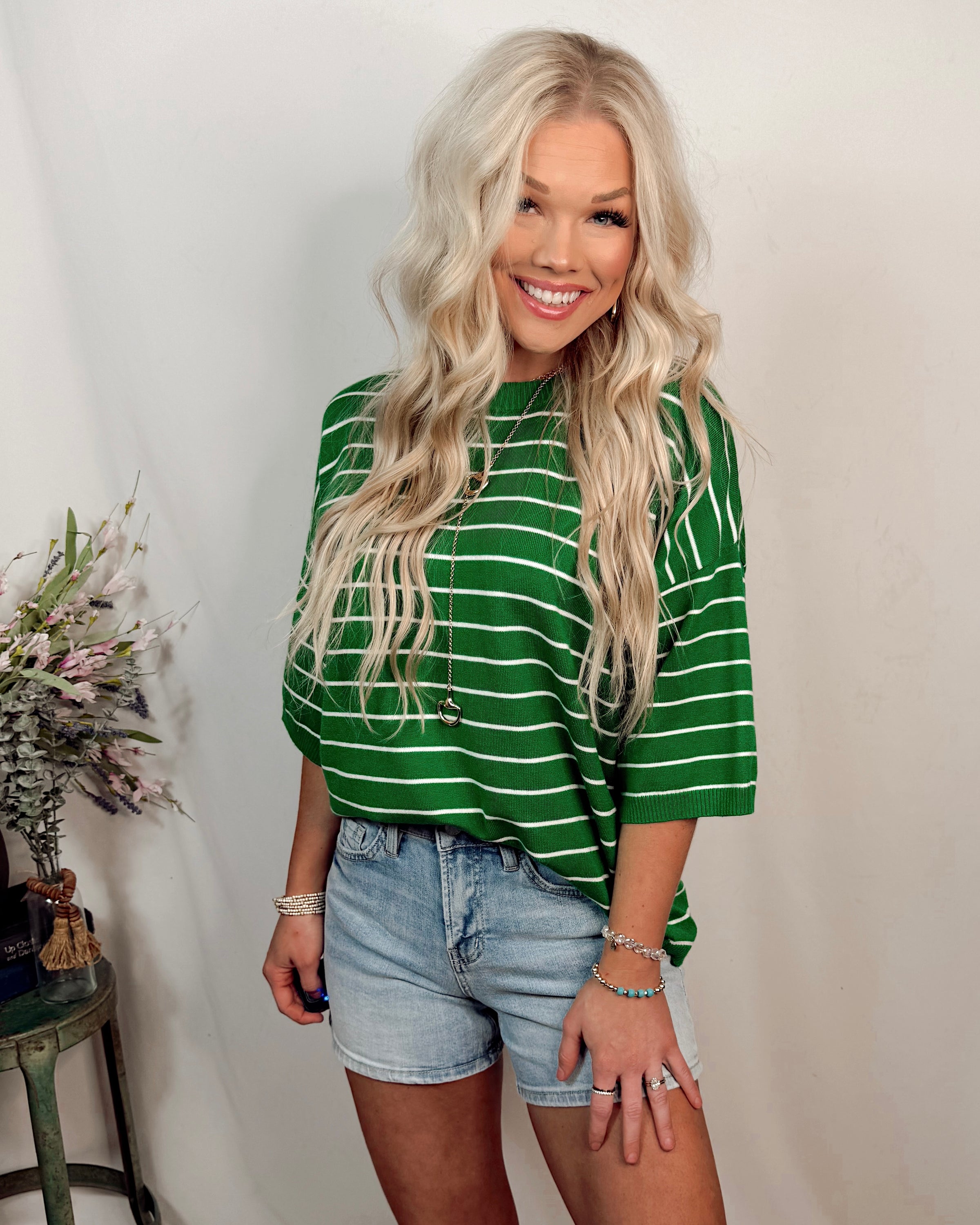 Easy Fit High Rise Light Wash Denim Shorts