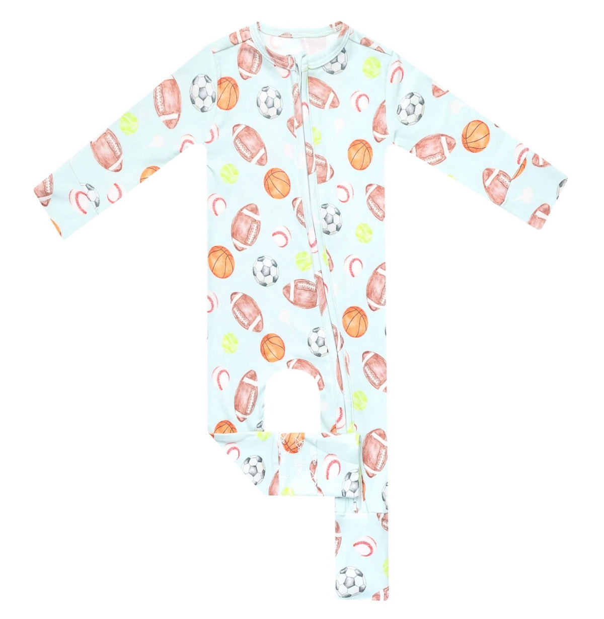 Copper Pearl Sports Medley Convertible Zip-Up Footie