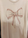 Baseball Babe Bow Graphic Tee