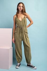 Striking Stone Wash Jumpsuit