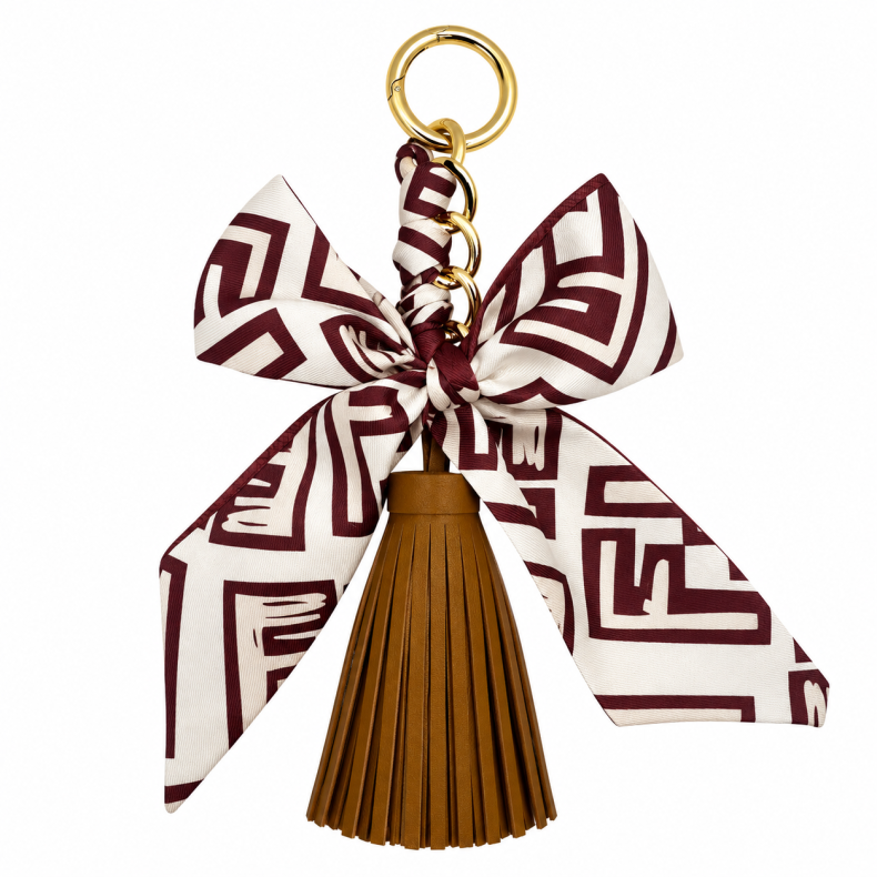 Signature Ribbon Tassel Bag Charm - Mahogany