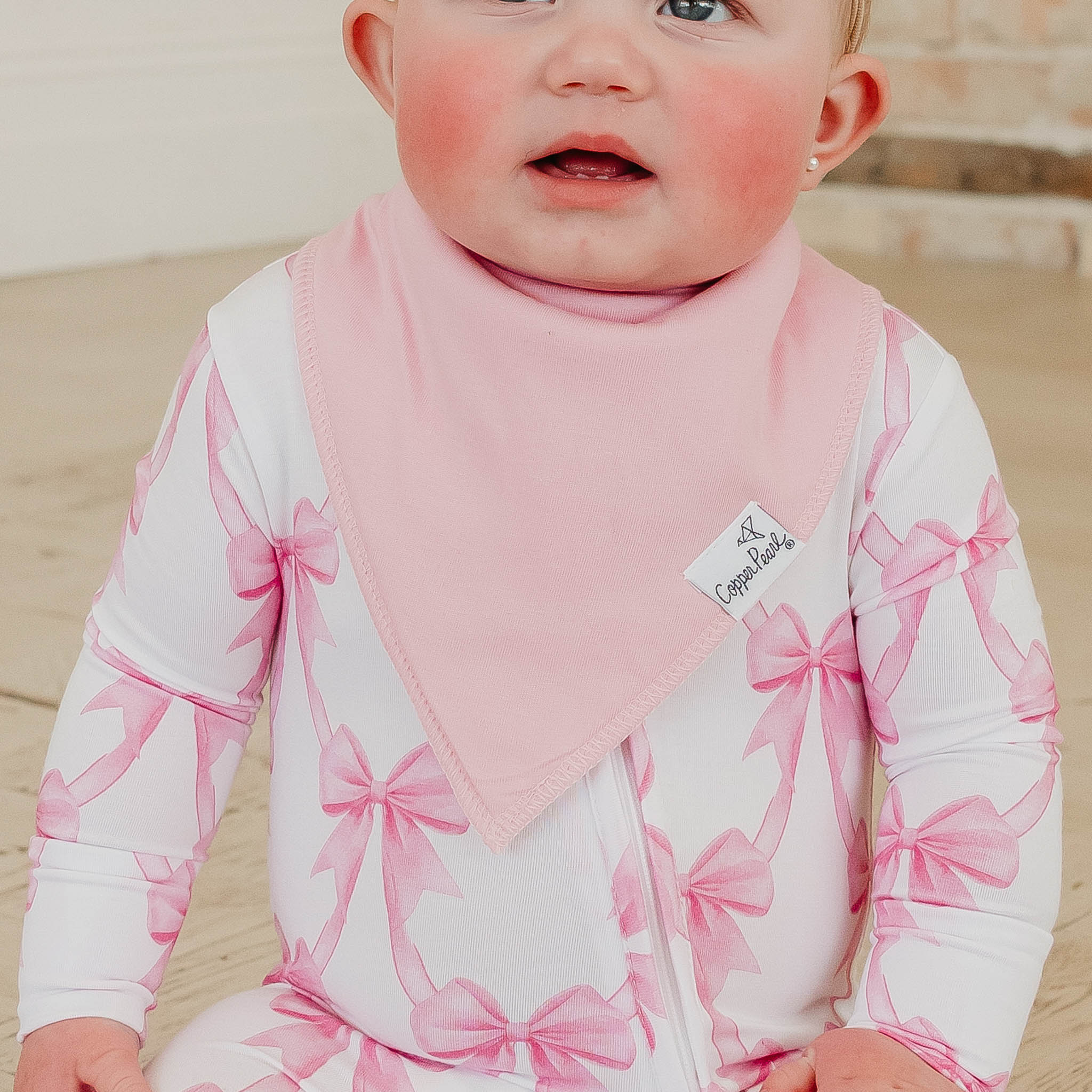 Copper Pearl Pack of 4 Baby Bandana Bib Set - Bow My Gosh