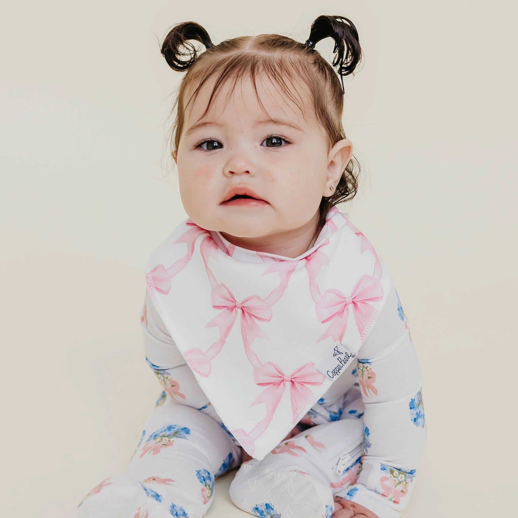 Copper Pearl Pack of 4 Baby Bandana Bib Set - Bow My Gosh