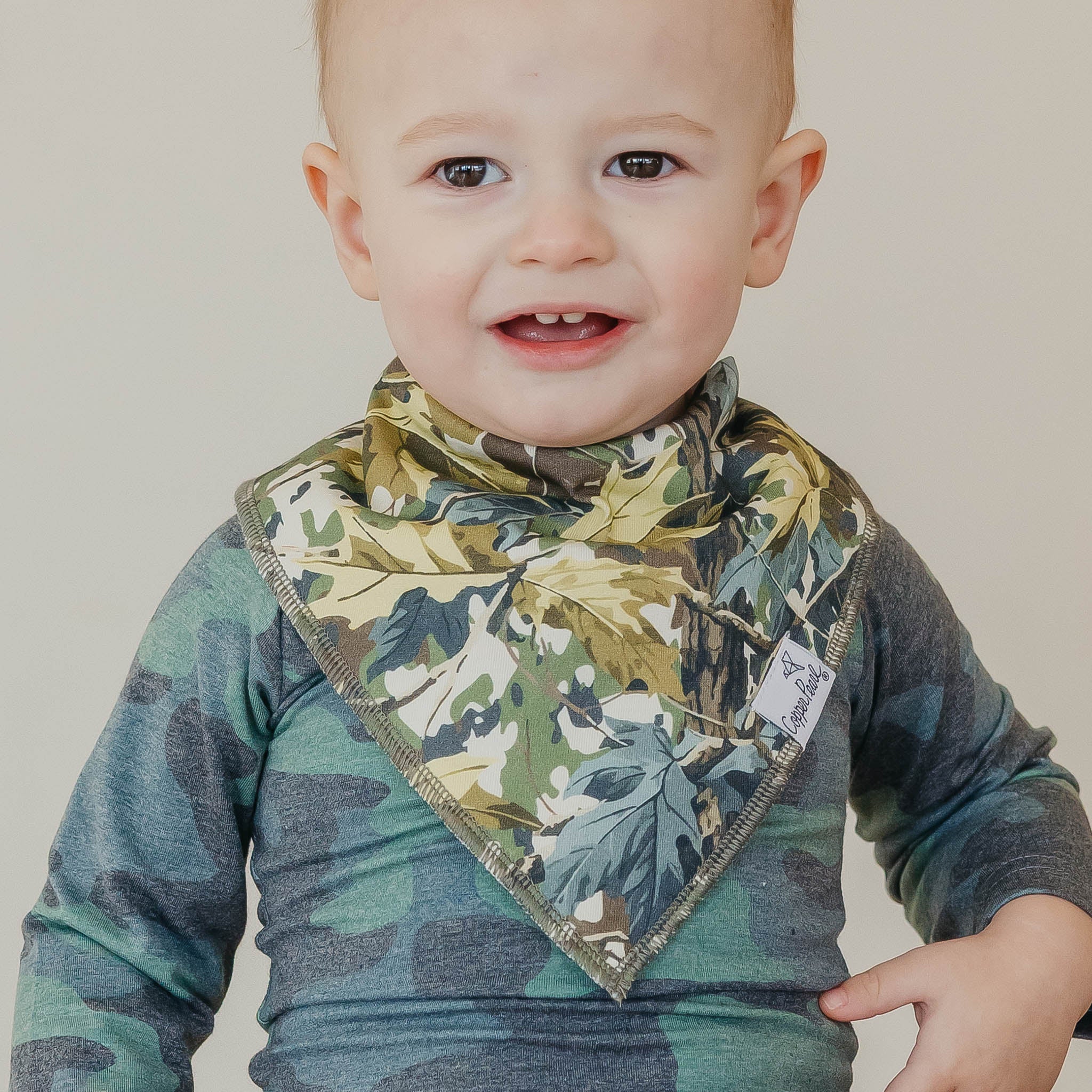 Copper Pearl 4 Pack Baby Bandana Snap Bibs - Hunter