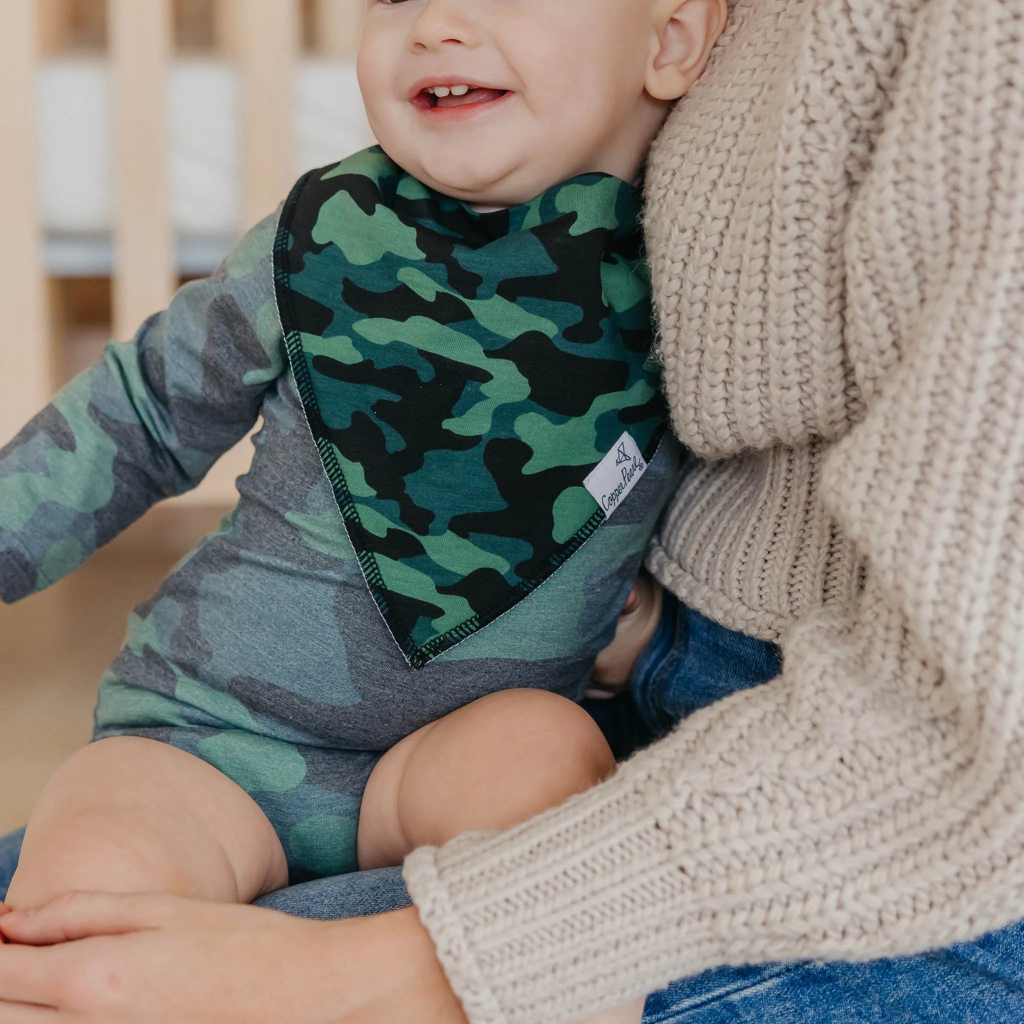 Copper Pearl 4 Pack Baby Bandana Snap Bibs - Hunter