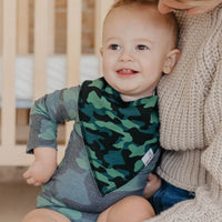 Copper Pearl 4 Pack Baby Bandana Snap Bibs - Hunter