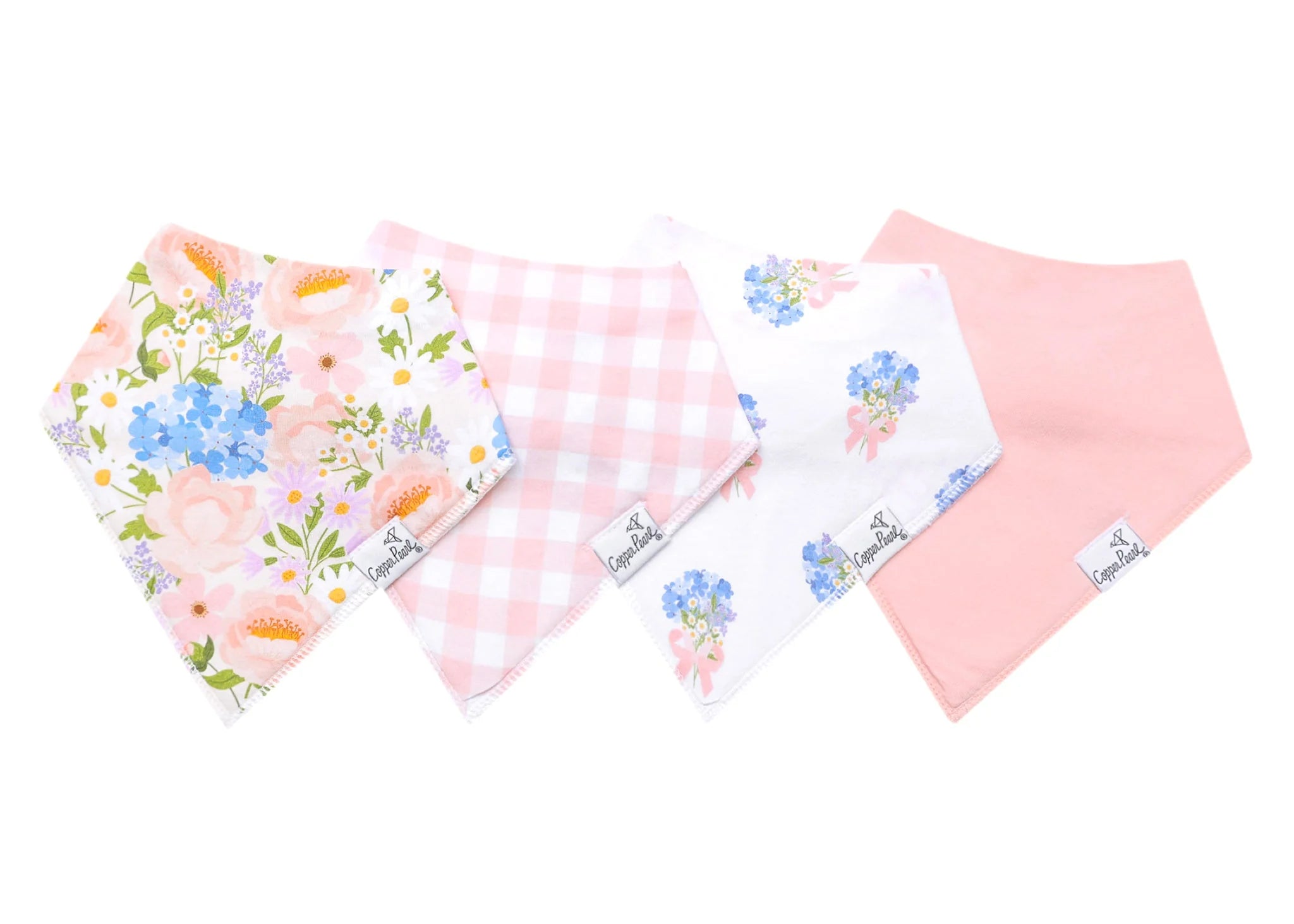 Copper Pearl Pack of 4 Baby Bandana Bib Set - Penelope