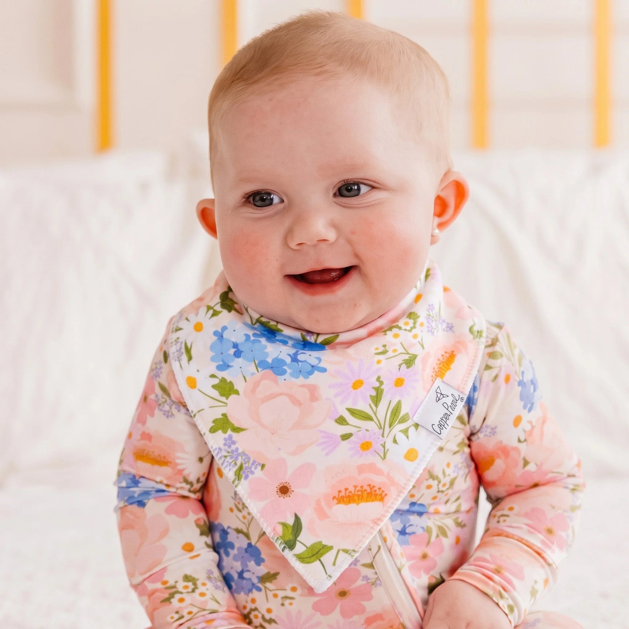 Copper Pearl Pack of 4 Baby Bandana Bib Set - Penelope