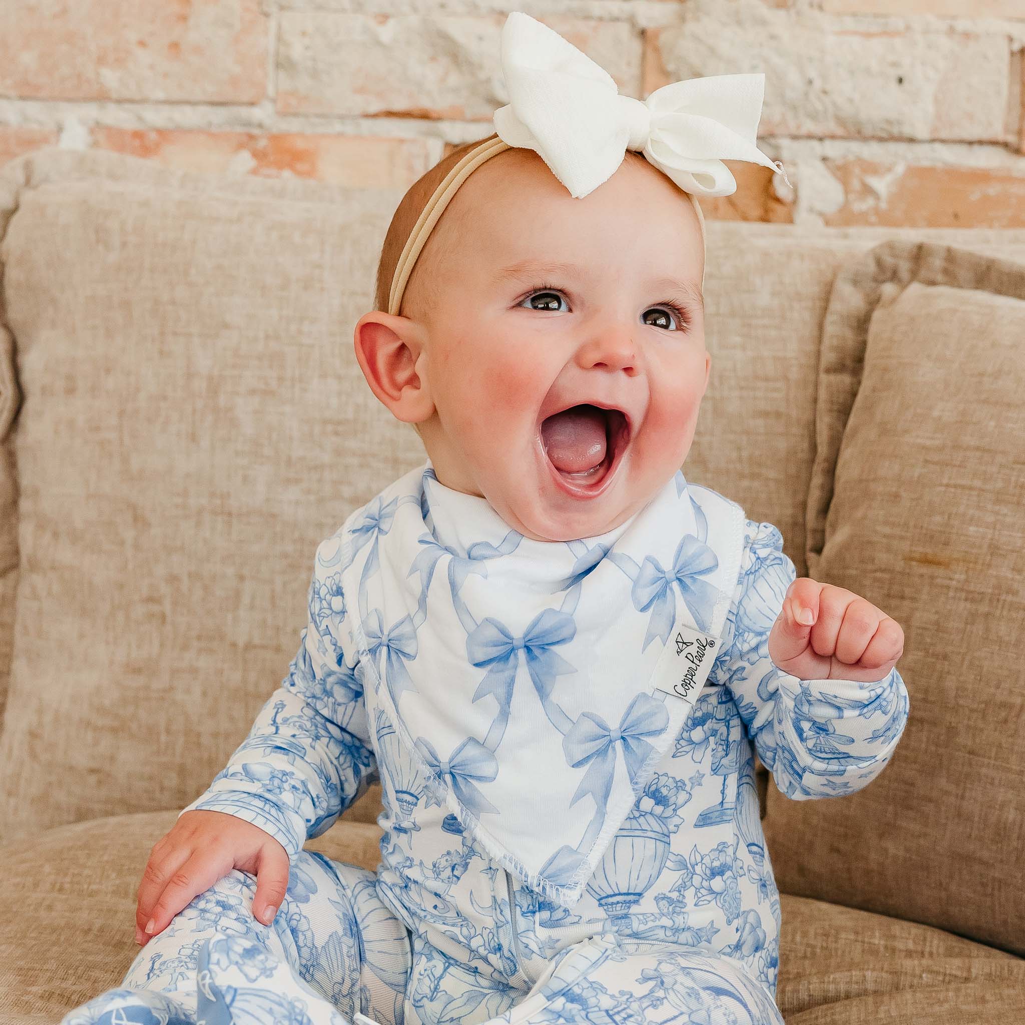 Copper Pearl Pack of 4 Baby Bandana Bib Set - Vintage Carnival