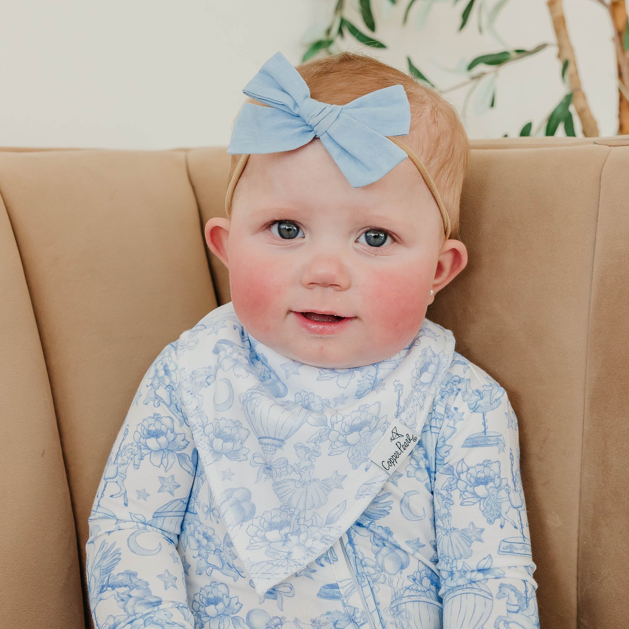 Copper Pearl Pack of 4 Baby Bandana Bib Set - Vintage Carnival