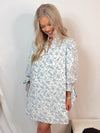Vintage Charm Floral Puff Sleeve Dress