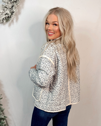 Baby's Blues Quilted Floral Jacket