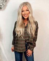 Georgetown Long Sleeve Button Up Flannel - Olive