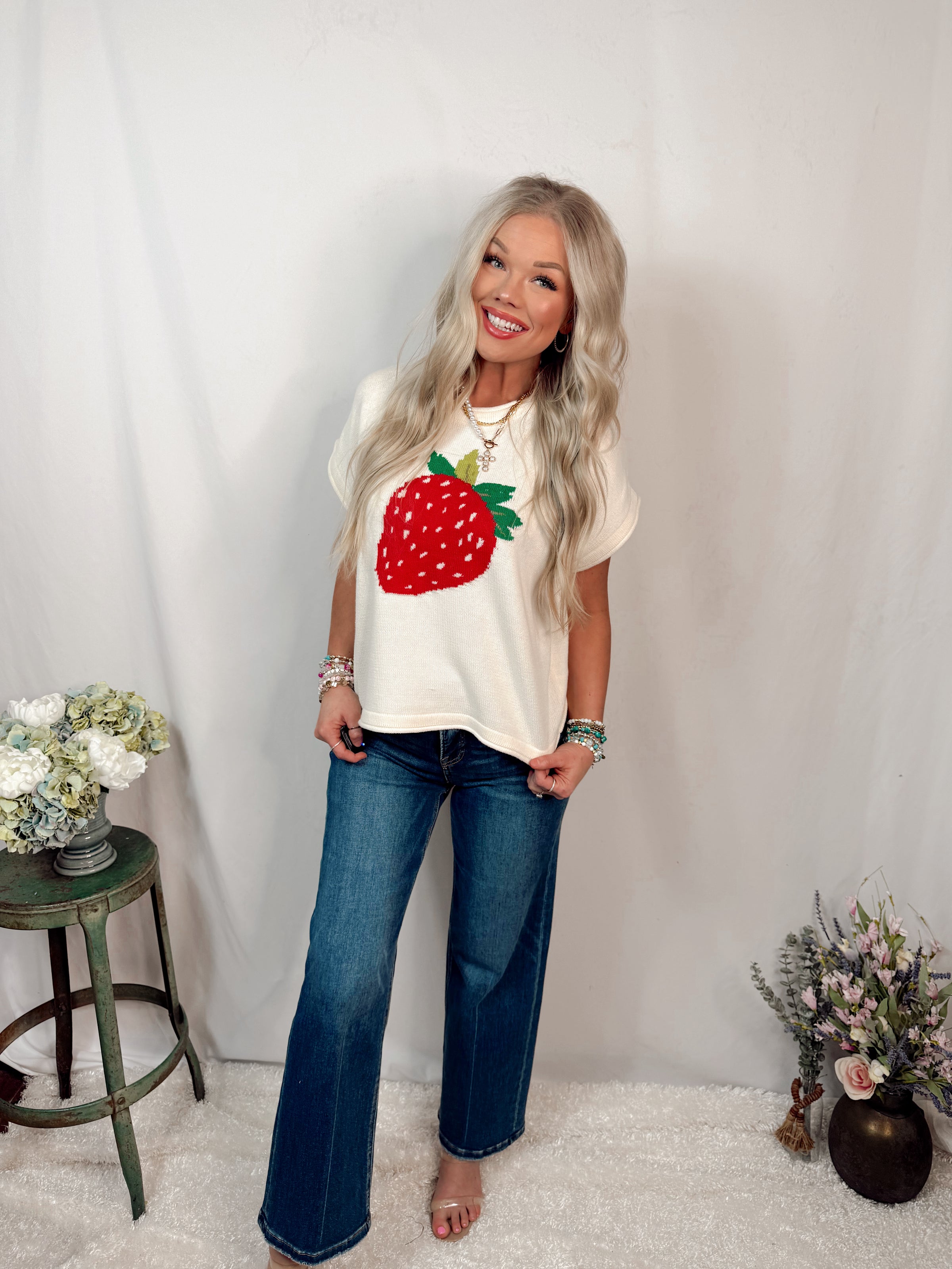 Strawberry Sugar Knit Top