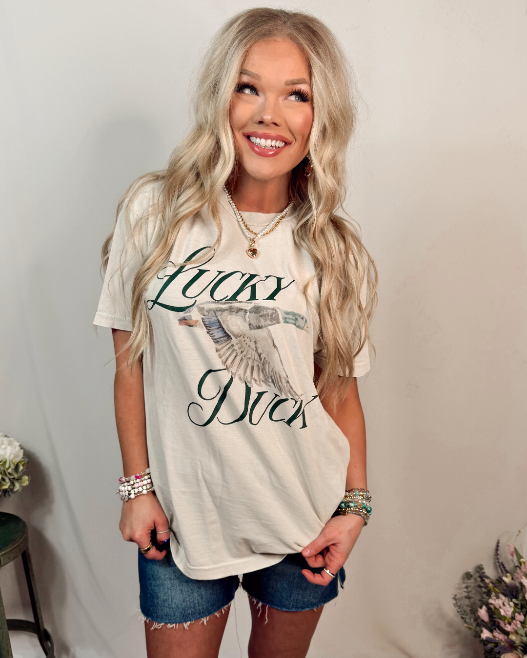 Lucky Duck Mineral Washed Graphic Tee