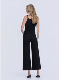 Back To Business Black High Rise Wide Leg Crop Jeans
