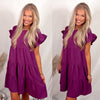 Easy Does It Everyday Ruffle Dress - Plum