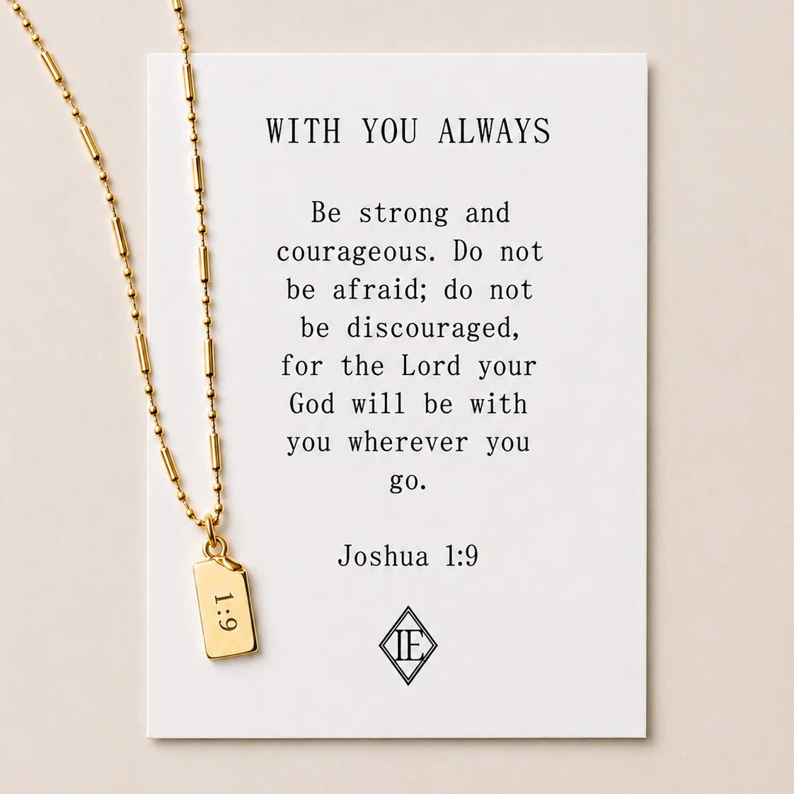 Lenny & Eva | Storytellers Necklace Collection - Joshua 1:9