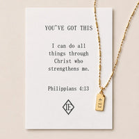 Lenny & Eva | Storytellers Necklace Collection - Philippians 4:13