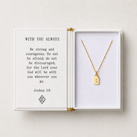 Lenny & Eva | Storytellers Necklace Collection - Joshua 1:9