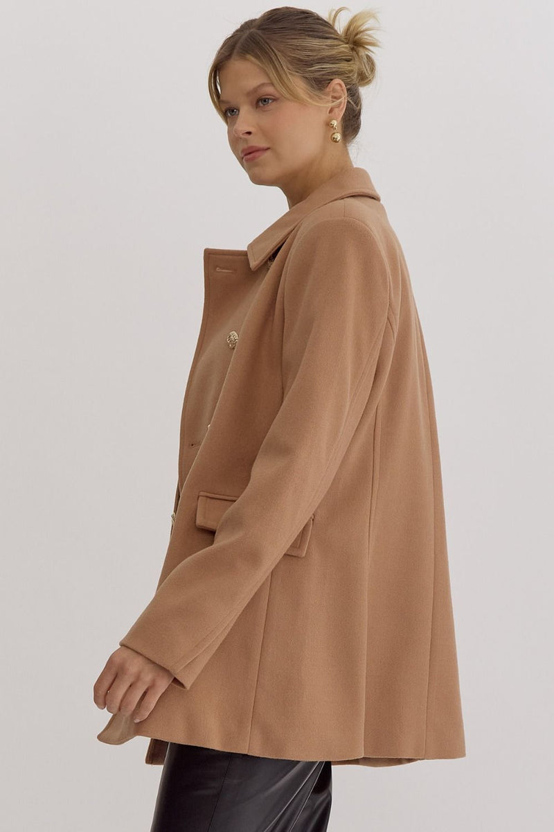 Warm Embrace Elegant Faux Wool Coat