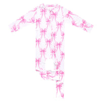 Copper Pearl Bamboo Convertible Zip-Up Footie - Bow My Gosh