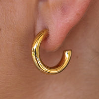 ALCO High Tide 18K Gold Plated Water Resistant Hoops