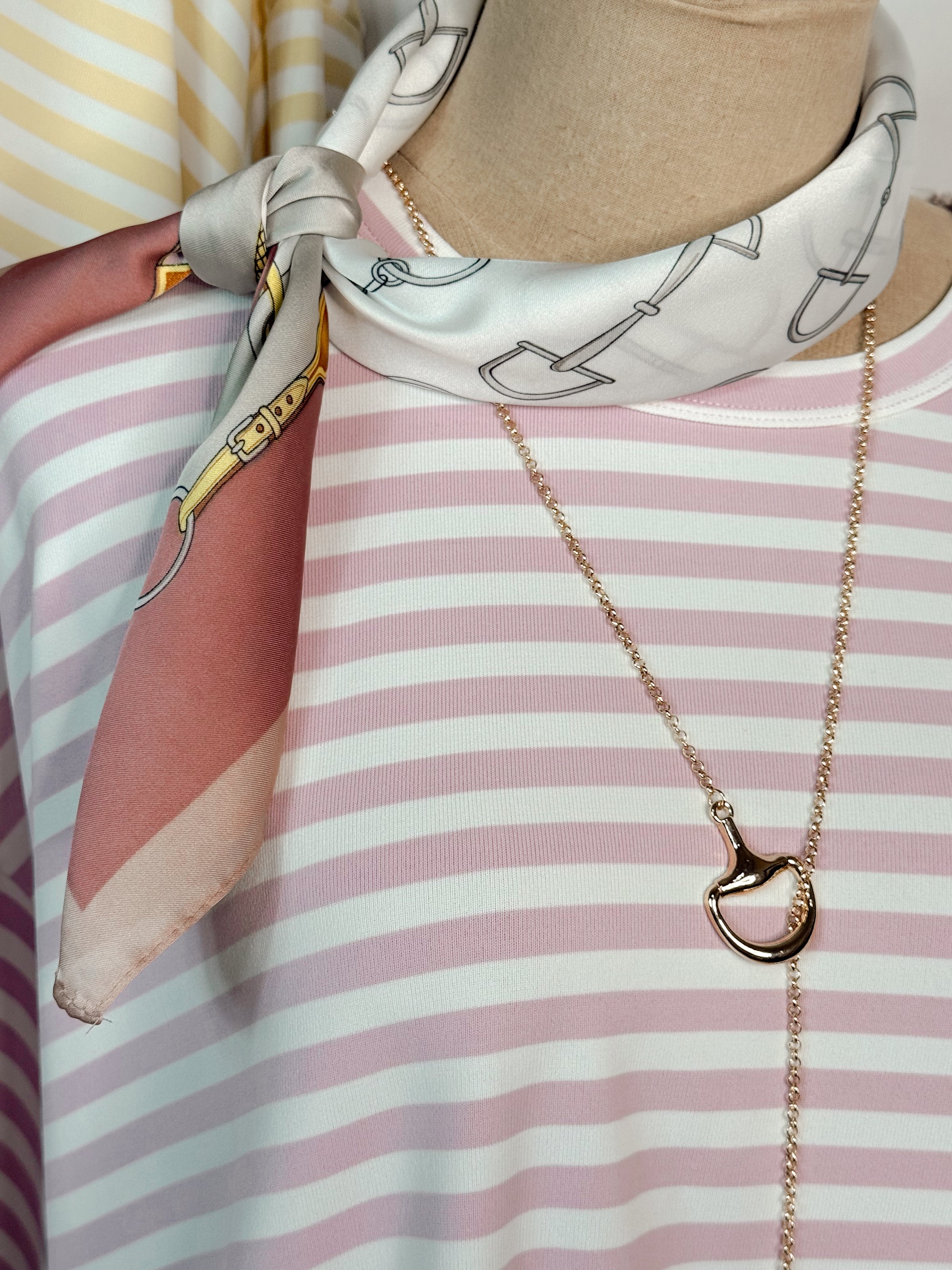 Lemon Drop Oversized Striped Super Soft Top -- PINK