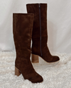 Mia Sabrena Suede Knee High Boot - Chocolate