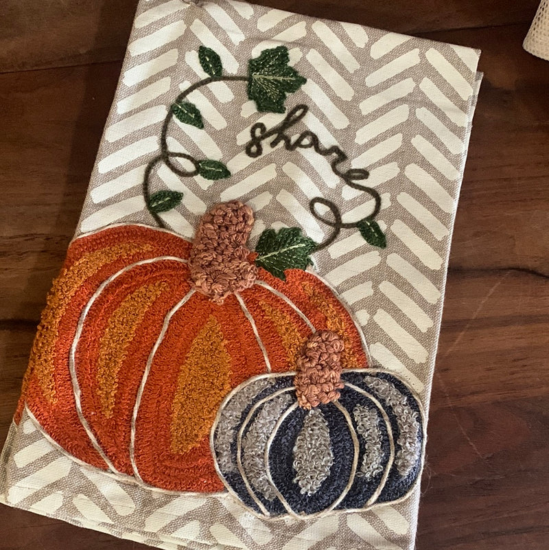 Assorted Embroidered Pumpkin Towel