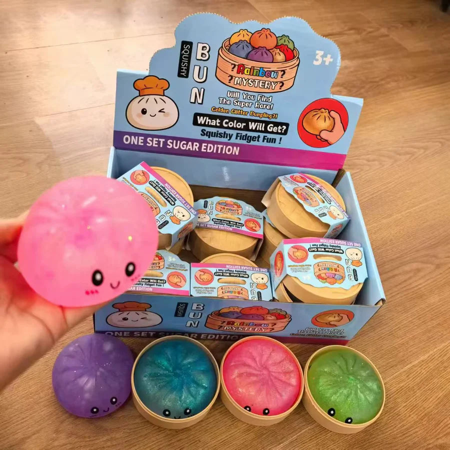 Glitter Sugar Squishy Steamed Bun Dumpling Toy