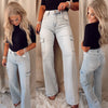 Cool Girl Cargo High Rise Wide Leg Jeans
