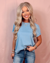 Bali Everyday Raw - Edge Basic Baby Tee - Ocean Blue