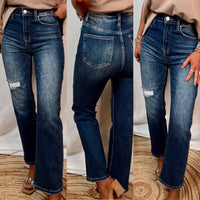 Salem High Rise Straight Leg Jeans