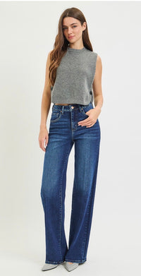 High Horse High Rise Creased Wide Leg Trouser Jeans