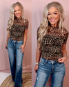 Sultry Safari Leopard Print Mesh Top
