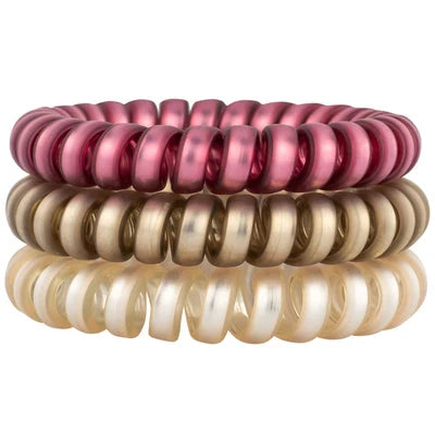 Hotline Hair Ties Set of 3 - Rose Pearl