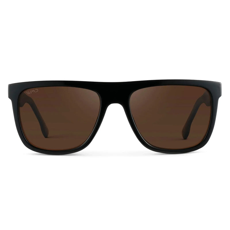 WMP Eyewear - Dallas Polarized Sunglasses -  Black / Brown Lens