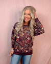 Among The Wildflowers Floral Print Pullover / Top