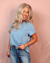 Bali Everyday Raw - Edge Basic Baby Tee - Ocean Blue
