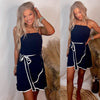 Cruise With Me Contrast Navy Dress