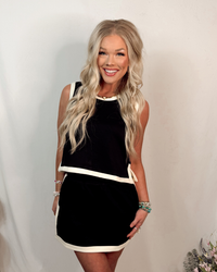 Courtside Cool 2 Piece Set - Black + White