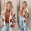 Be Bold Checkered Open Front Cardigan